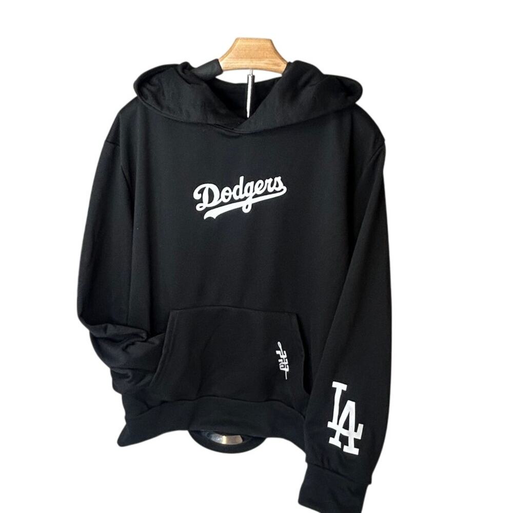 Pro Standard LA Dodgers Wingspan Drop Shoulder Hoodie Black/White sz xl